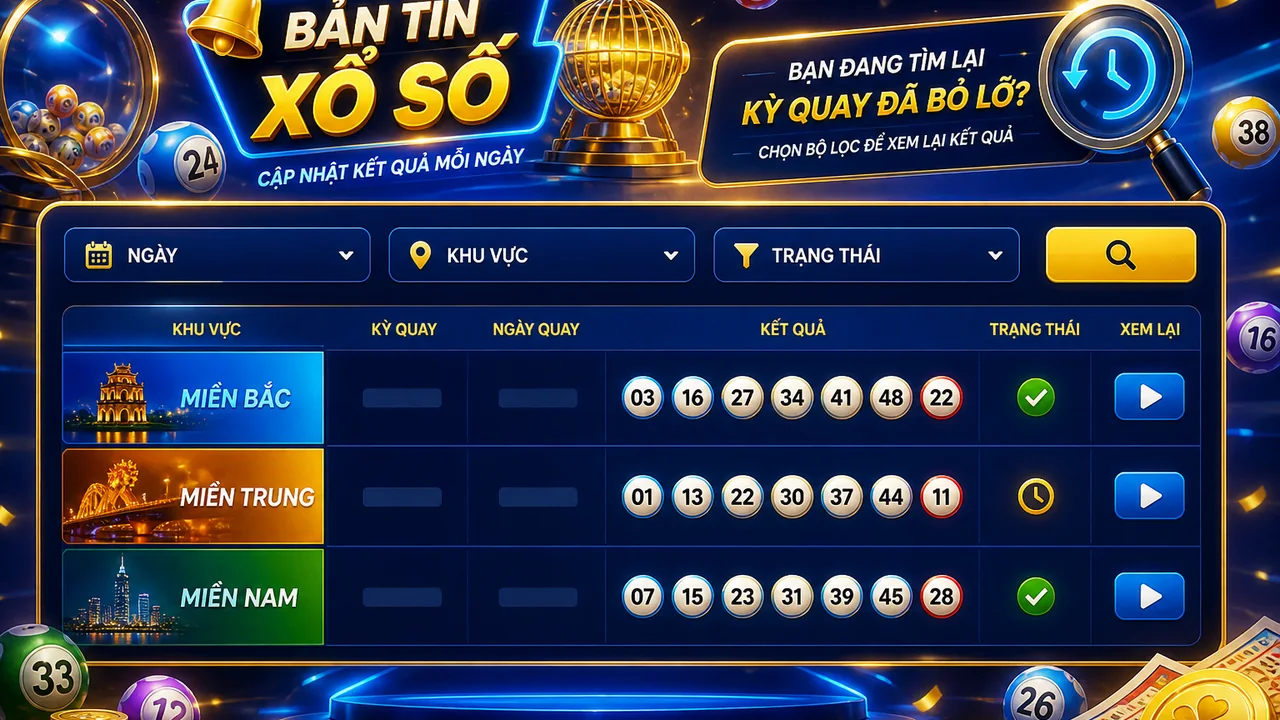 Tra cứu kỳ quay đã bỏ lỡ theo vùng: uu88 xem lại bản tin nhanh hơn với ba bộ lọc